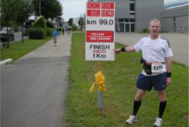 nur noch 1km beim 100km von Biel